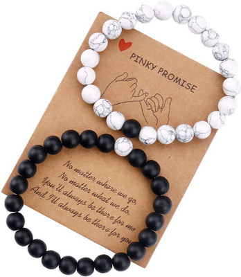 omaya jewels Crystal, Glass Titanium, Sterling Silver Bracelet Set(Pack of 2)