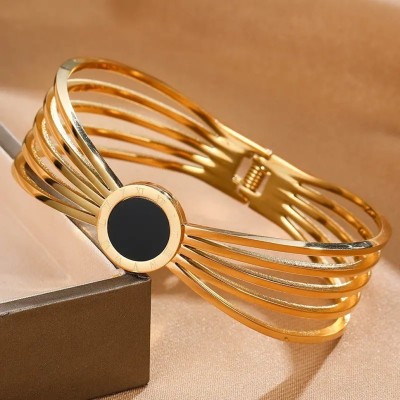 MEENAZ Metal, Alloy, Stainless Steel Gold-plated Kada