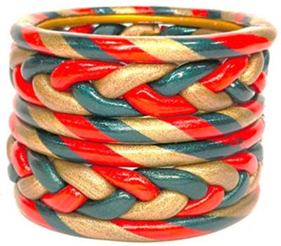 Anshi Creations Lac Bangle Set(Pack of 6)