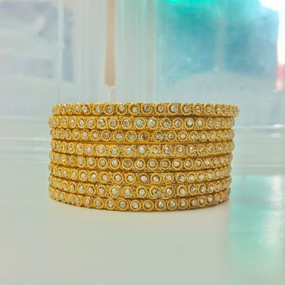 Navodha Creations Brass Bangle Set(Pack of 8)