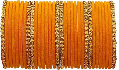 RADHA MOHAN EMPIRE Fabric, Glass Bangle Set(Pack of 32)