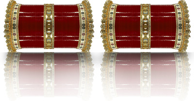 beutifly Metal, Plastic Crystal Gold-plated Bangle Set(Pack of 2)