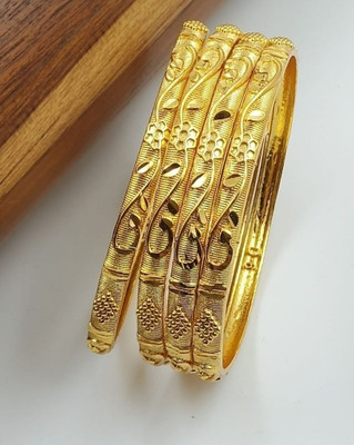 Shree Fashions World Brass Gold-plated Bangle Set(Pack of 4)