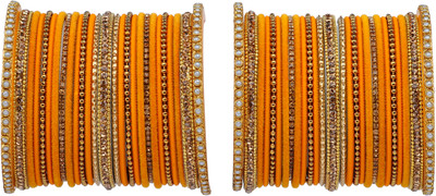 GLIKA Metal Zircon Gold-plated Bangle Set(Pack of 50)