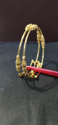 JH JEWELS B Alloy Gold-plated Bangle Set(Pack of 2)