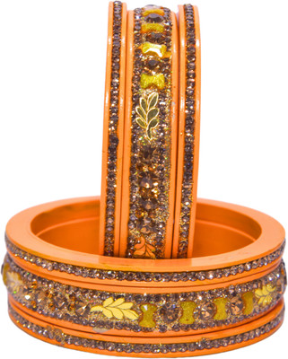 Naziya Lahti Bhandar Lac Bangle Set(Pack of 6)