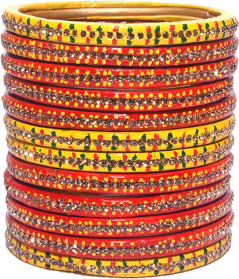 Anshi Creations Lac Bangle Set(Pack of 12)