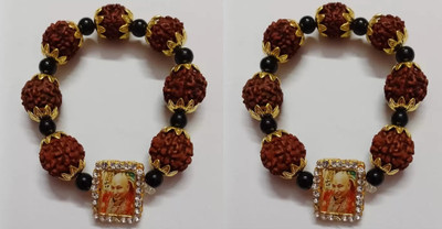 GURU JI CREATION Rudraksha Bracelet Set(Pack of 2)