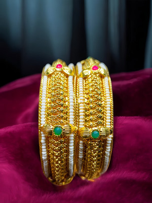 Vindaa Alloy Gold-plated Kada(Pack of 2)