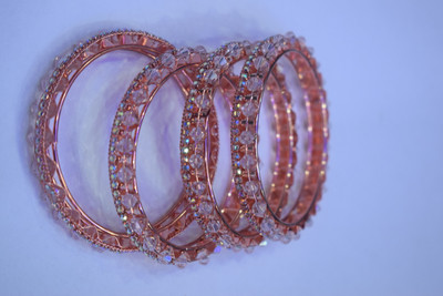 Jiniya Enterpeise Stone Bangle Set(Pack of 4)