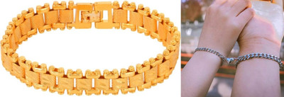 P R Production Brass Charm Bracelet(Pack of 2)