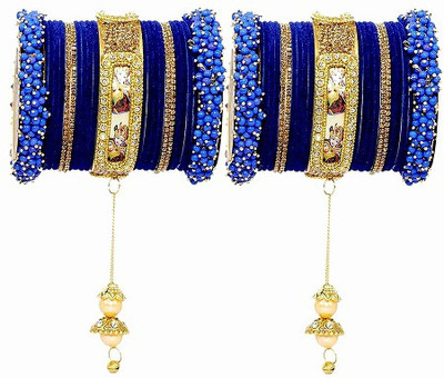 HOMOZE Metal Pearl, Zircon Bangle Set(Pack of 46)