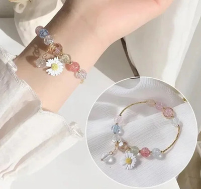 AKISON JEWELS Alloy Crystal Gold-plated Charm Bracelet