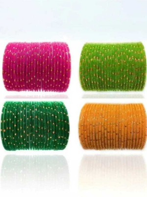 BUSINESS EMPIRE Glass Beads Enamel Bangle Set(Pack of 96)