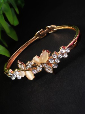 Anika's Creation Alloy Cubic Zirconia Gold-plated Bracelet