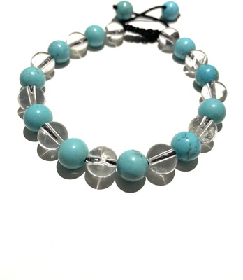 Malas Collection Stone Crystal, Turquoise Charm Bracelet