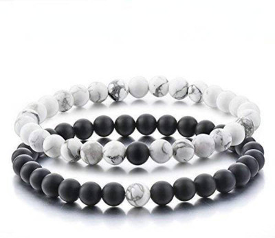 P.R.Prints Stone Agate Charm Bracelet(Pack of 2)