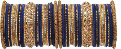 Rijoli Metal Zircon Bangle Set(Pack of 54)