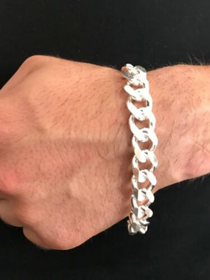 omaya jewels Stainless Steel Silver Coated Bracelet