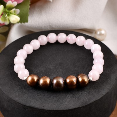 Pearlz Ocean Stone Beads, Pearl, Garnet Bracelet