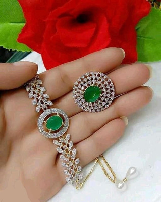 DENICRAAS Alloy Diamond Gold-plated Bracelet Set(Pack of 2)