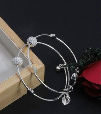 Vicon Stainless Steel Gold-plated Bangle Set(Pack of 2)