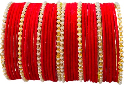 ChimeCharmsJS Alloy Pearl Bangle Set(Pack of 38)