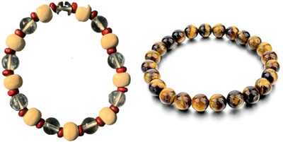 Malas Collection Wood, Glass Bracelet Set(Pack of 2)