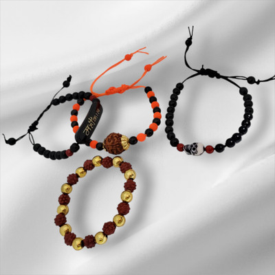 URBANELA Rudraksha Bracelet Set(Pack of 4)