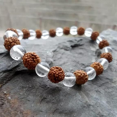 Sankalan Creation Rudraksha Crystal Bracelet