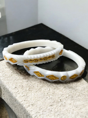 SRR STORE Golden Pyrite, Plastic Gold-plated Bangle Set(Pack of 2)