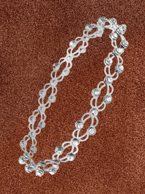 RKB SALES Alloy Cubic Zirconia Silver Bracelet