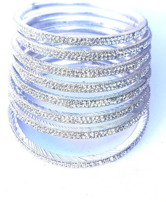 Anshazon Metal Bangle Set(Pack of 8)