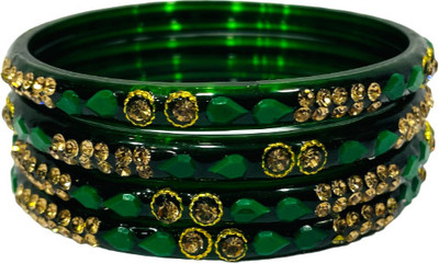 Rudra Glass Diamond Kada(Pack of 4)
