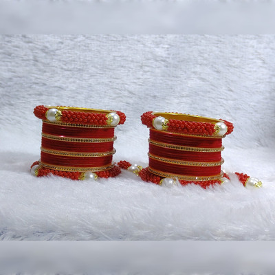 MAHAVEER TRADERS Alloy Gold-plated Bangle Set(Pack of 10)