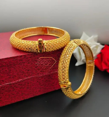 DDP Brass Gold-plated Bangle Set(Pack of 2)