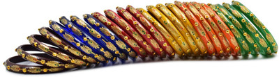 GoVika Glass Bangle Set(Pack of 24)