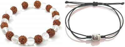 Malas Collection Metal, Wood, Crystal Bracelet Set(Pack of 2)