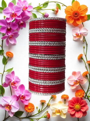GoVika Glass Bangle Set(Pack of 10)