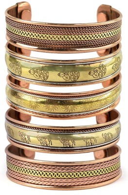 REIKI CRYSTAL PRODUCTS Brass Copper Kada(Pack of 5)