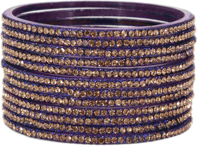 NMII Glass Zircon Bangle Set(Pack of 12)