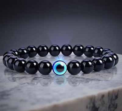 Ridhi Fashion Evil Eye, Black Obsidian Bracelet