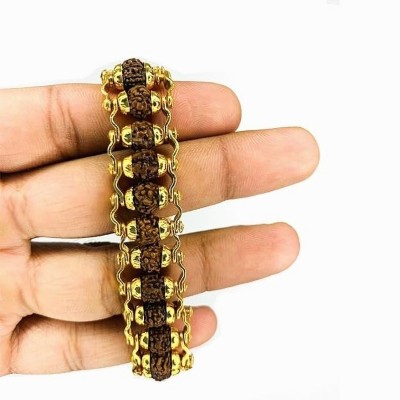 DIVINE SOUVENIRS Rudraksha Gold-plated Bracelet