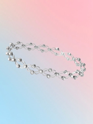 RKB SALES Alloy Cubic Zirconia Silver Bracelet