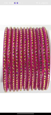 wear your shine with sk Glass Bangle Set(Pack of 12)