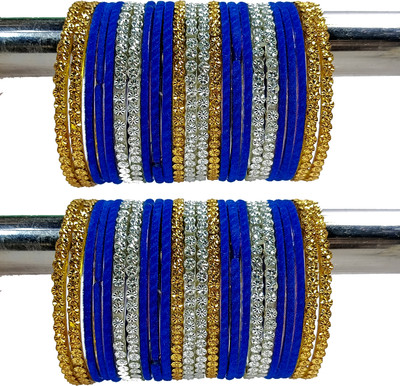 Suhagan Glass Cubic Zirconia Bangle Set(Pack of 48)