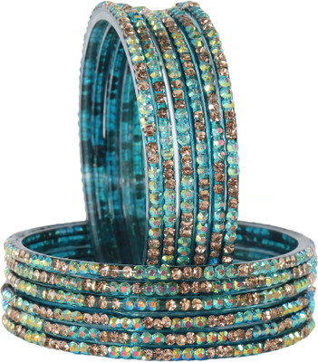 LAVAZZA Glass Zircon Bangle Set(Pack of 12)