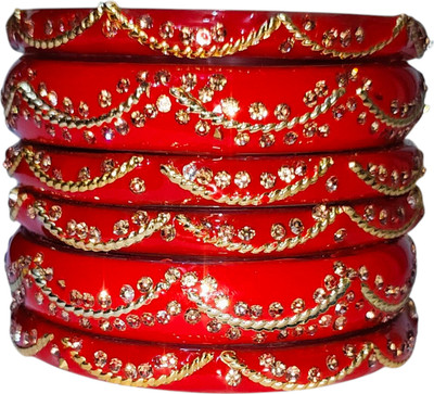 IQM FASHION Glass Bangle Set(Pack of 6)
