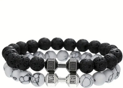 SBSONSCREATION Alloy Beads Bracelet(Pack of 2)