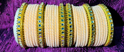 DEEPAK Metal Beads Bangle Set(Pack of 2)